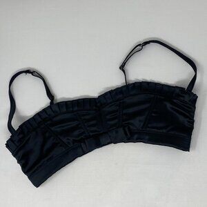 Agent Provocateur Black Satin Bandeau Bra